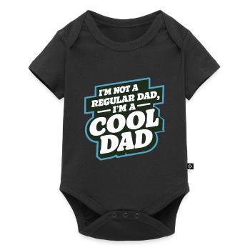 Cool Dad Spruch Vatertag Bester Vater - Baby Premium Kurzarmbody - Schwarz - Vorne