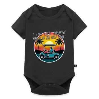 J’aime les longues balades romantiques en voiturette de golf - Body à manches courtes Premium Bébé - noir - Devant
