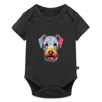 Pumi Chien Race Aquarelle Dessin animé Kawaii Coloré - Body à manches courtes Premium Bébé - noir - Devant