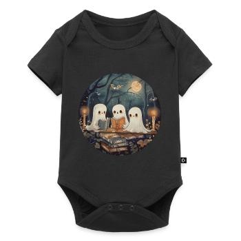 Ghosts, Reading, Book, Library, Halloween - Baby Premium short-sleeve bodysuit - black - Front