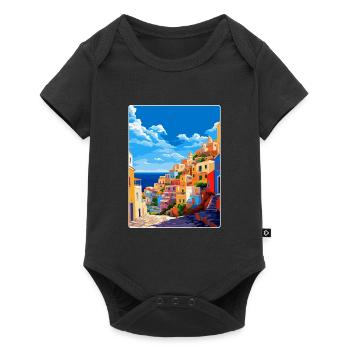 Ponza Italy Vintage Travel Poster WPA Art Souvenir - Baby Premium short-sleeve bodysuit - black - Front