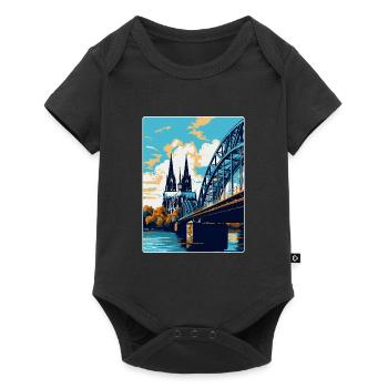 Cologne Allemagne Affiche de voyage vintage Souvenir WPA - Body à manches courtes Premium Bébé - noir - Devant