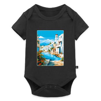 Paros Greece Vintage Travel Poster WPA Souvenir - Baby Premium short-sleeve bodysuit - black - Front