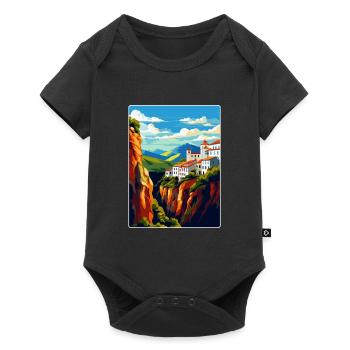 Ronda Spain Vintage Travel Poster WPA Art Souvenir - Baby Premium short-sleeve bodysuit - black - Front