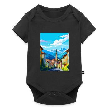 Bolzano Italie Affiche de voyage vintage WPA Souvenir - Body à manches courtes Premium Bébé - noir - Devant