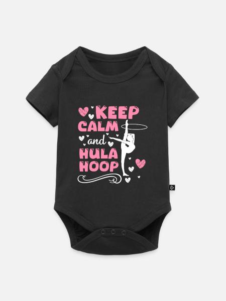 Hulahoop Workout Motivation - Baby Premium Kurzarmbody - Schwarz