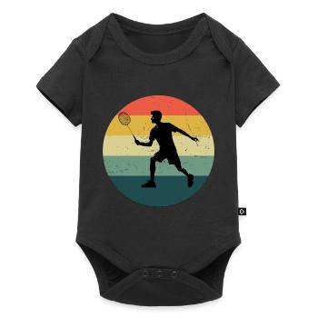 Badminton Men Women Badminton Players Squash - Baby Premium short-sleeve bodysuit - black - Front