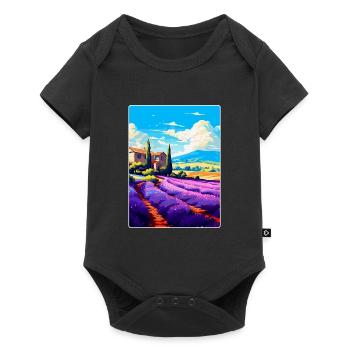Provence Frankreich Vintage Reiseplakat Souvenir WPA - Baby Premium Kurzarmbody - Schwarz - Vorne