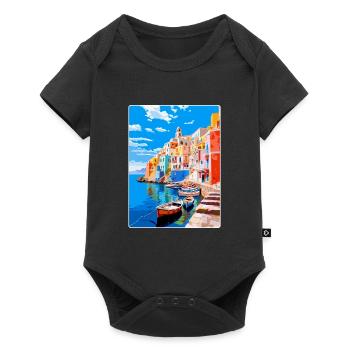 Ponza Italy Vintage Travel Poster WPA Art Souvenir - Baby Premium short-sleeve bodysuit - black - Front