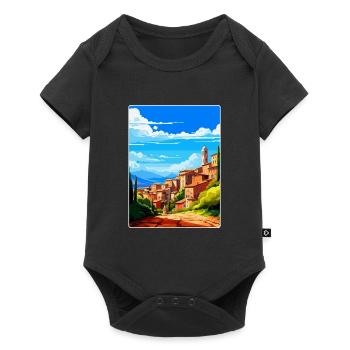 Pérouse Italie Affiche de voyage vintage WPA Souvenir - Body à manches courtes Premium Bébé - noir - Devant