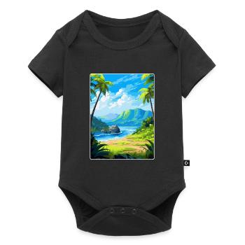 Parc national de la Guadeloupe France Affiche de voyage WPA - Body à manches courtes Premium Bébé - noir - Devant