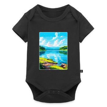 Lake Sainte Croix France Vintage Travel Poster WPA - Baby Premium short-sleeve bodysuit - black - Front