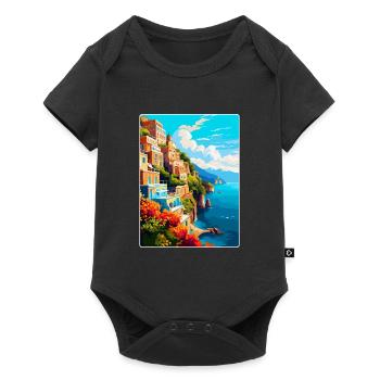 Amalfi Italie Affiche de voyage vintage WPA Souvenir - Body à manches courtes Premium Bébé - noir - Devant