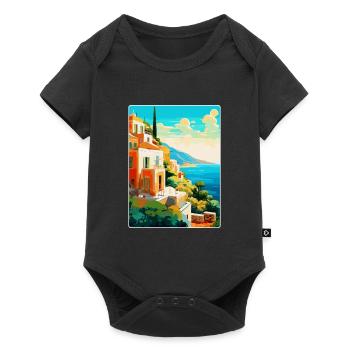 Capri Italien Vintage Reiseplakat WPA Kunst Souvenir - Baby Premium Kurzarmbody - Schwarz - Vorne