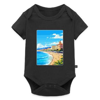 Nice France Vintage Travel Poster WPA Art Souvenir - Baby Premium short-sleeve bodysuit - black - Front