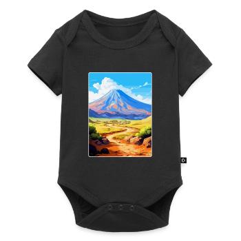 Parc national du Teide Espagne Affiche de voyage vintage - Body à manches courtes Premium Bébé - noir - Devant
