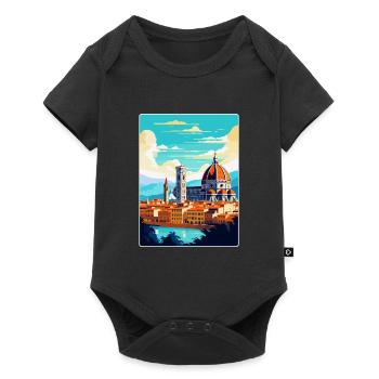 Florence Italy Vintage Travel Poster Souvenir WPA - Baby Premium short-sleeve bodysuit - black - Front