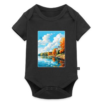 Kuopio Finlande Affiche de voyage vintage Souvenir WPA - Body à manches courtes Premium Bébé - noir - Devant