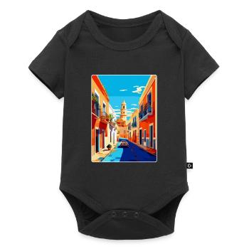 Jerez De La Frontera Spanien Vintage Reiseplakat - Baby Premium Kurzarmbody - Schwarz - Vorne