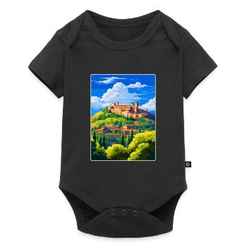 Alhambra Spain Vintage Travel Poster Souvenir WPA - Baby Premium short-sleeve bodysuit - black - Front