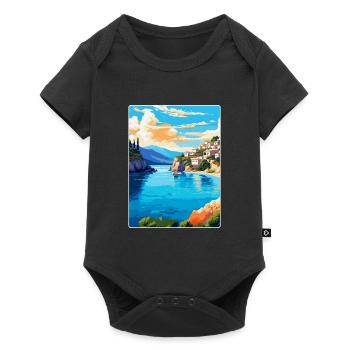 Crète Grèce Affiche de voyage vintage WPA Souvenir - Body à manches courtes Premium Bébé - noir - Devant