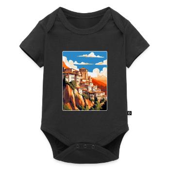 Cuenca Spain Vintage Travel Poster WPA Souvenir - Baby Premium short-sleeve bodysuit - black - Front