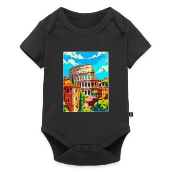 Rome Italy Vintage Travel Poster Souvenir Souvenir - Baby Premium short-sleeve bodysuit - black - Front