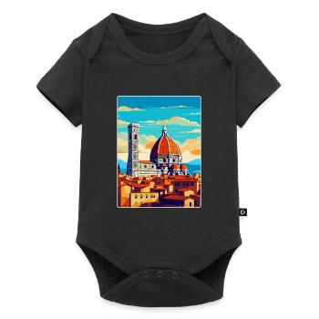 Florence Italy Vintage Travel Poster Souvenir WPA - Baby Premium short-sleeve bodysuit - black - Front