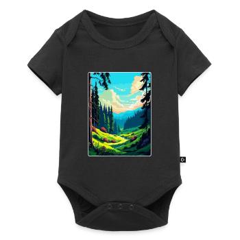Black Forest Germany Vintage Travel Poster WPA Art - Baby Premium short-sleeve bodysuit - black - Front