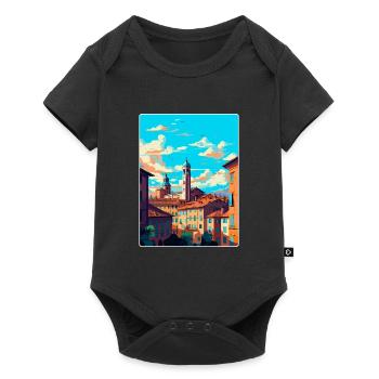 Bologne Italie Affiche de voyage vintage WPA Souvenir - Body à manches courtes Premium Bébé - noir - Devant