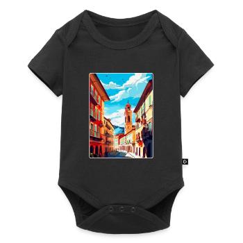 Pampelune Espagne Affiche de voyage vintage Souvenir WPA - Body à manches courtes Premium Bébé - noir - Devant