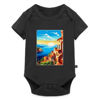 Sicily Italy Vintage Travel Poster WPA Souvenir - Baby Premium short-sleeve bodysuit - black - Front