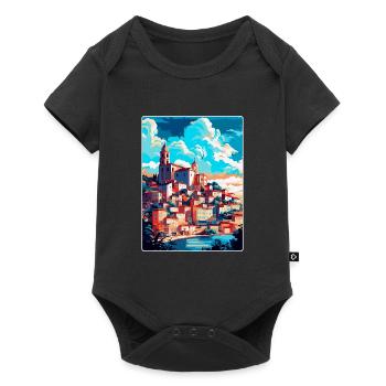 Coimbra Portugal Vintage Travel Poster Souvenir - Baby Premium short-sleeve bodysuit - black - Front