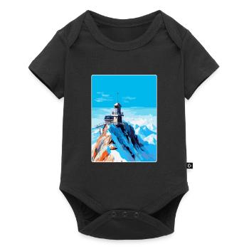 Jungfraujoch Switzerland Vintage Travel Poster WPA - Baby Premium short-sleeve bodysuit - black - Front