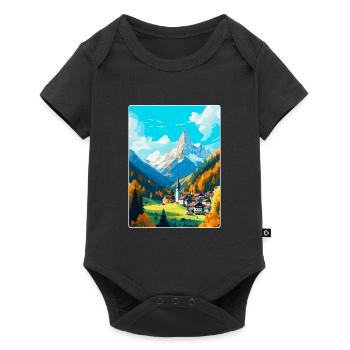 Berchtesgaden Allemagne Affiche de voyage vintage WPA - Body à manches courtes Premium Bébé - noir - Devant