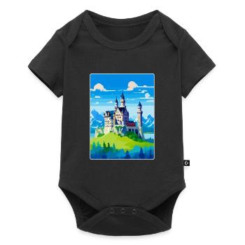 Neuschwanstein Germany Vintage Travel Poster WPA - Baby Premium short-sleeve bodysuit - black - Front