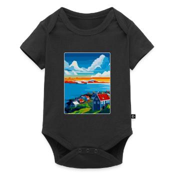 Reykjavik Islande Poster de voyage vintage souvenir - Body à manches courtes Premium Bébé - noir - Devant