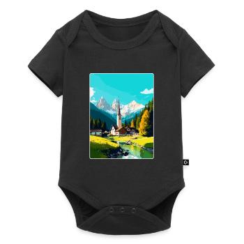 Garmisch Partenkirchen Allemagne Affiche de voyage WPA - Body à manches courtes Premium Bébé - noir - Devant