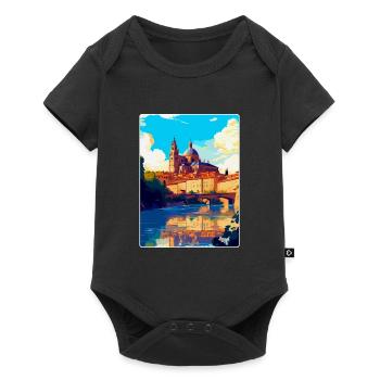 Salamanque Espagne Affiche de voyage vintage Souvenir WPA - Body à manches courtes Premium Bébé - noir - Devant