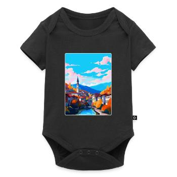 Sarajevo Bosnia Herzegovina Vintage Travel Poster - Baby Premium short-sleeve bodysuit - black - Front
