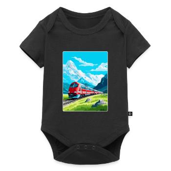 Glacier Express Suisse Affiche de voyage vintage - Body à manches courtes Premium Bébé - noir - Devant