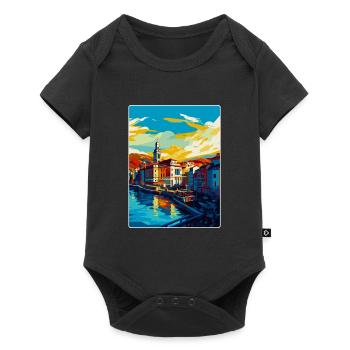 Bilbao Spain Vintage Travel Poster WPA Souvenir - Baby Premium short-sleeve bodysuit - black - Front