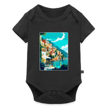 Capri Italien Vintage Reiseplakat WPA Kunst Souvenir - Baby Premium Kurzarmbody - Schwarz - Vorne