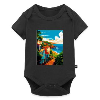 São Miguel Portugal Vintage Travel Poster Souvenir - Baby Premium short-sleeve bodysuit - black - Front
