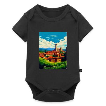 Lucca Italy Vintage Travel Poster WPA Art Souvenir - Baby Premium short-sleeve bodysuit - black - Front