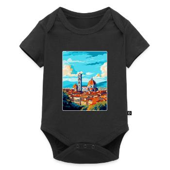 Florence Italy Vintage Travel Poster Souvenir WPA - Baby Premium short-sleeve bodysuit - black - Front