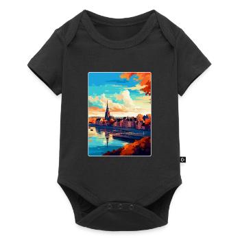 Nijmegen Netherlands Vintage Travel Poster WPA Art - Baby Premium short-sleeve bodysuit - black - Front