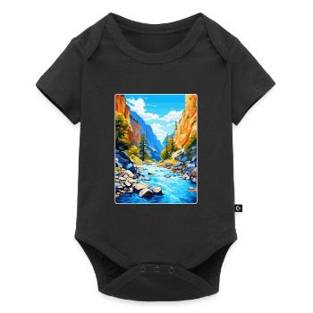 Samaria Gorge Greece Vintage Travel Poster WPA Art - Baby Premium short-sleeve bodysuit - black - Front