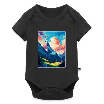 Grindelwald Switzerland Vintage Travel Poster WPA - Baby Premium short-sleeve bodysuit - black - Front