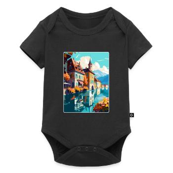 Annecy France Affiche de voyage vintage WPA Souvenir - Body à manches courtes Premium Bébé - noir - Devant